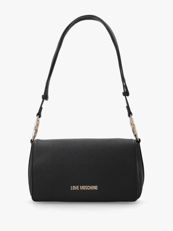 Black Flapover Shoulder Bag
