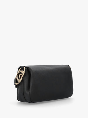 Black Flapover Shoulder Bag