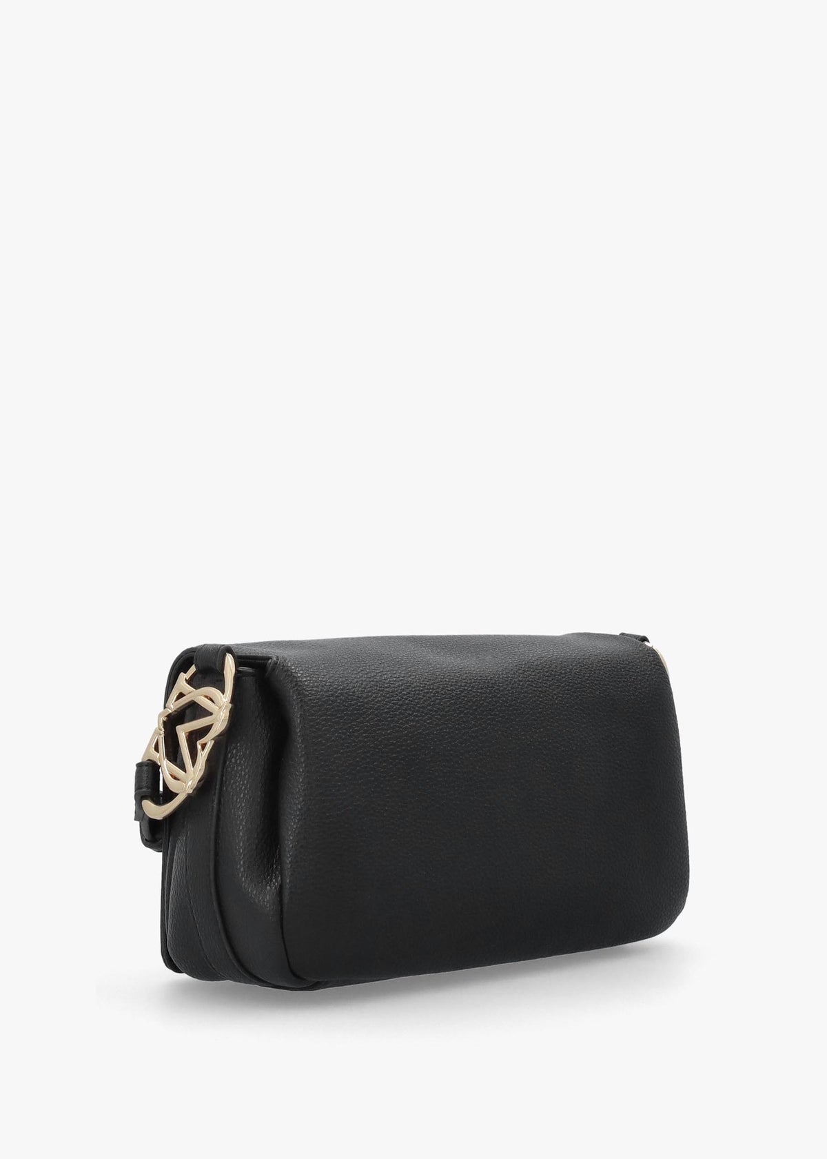 Black Flapover Shoulder Bag