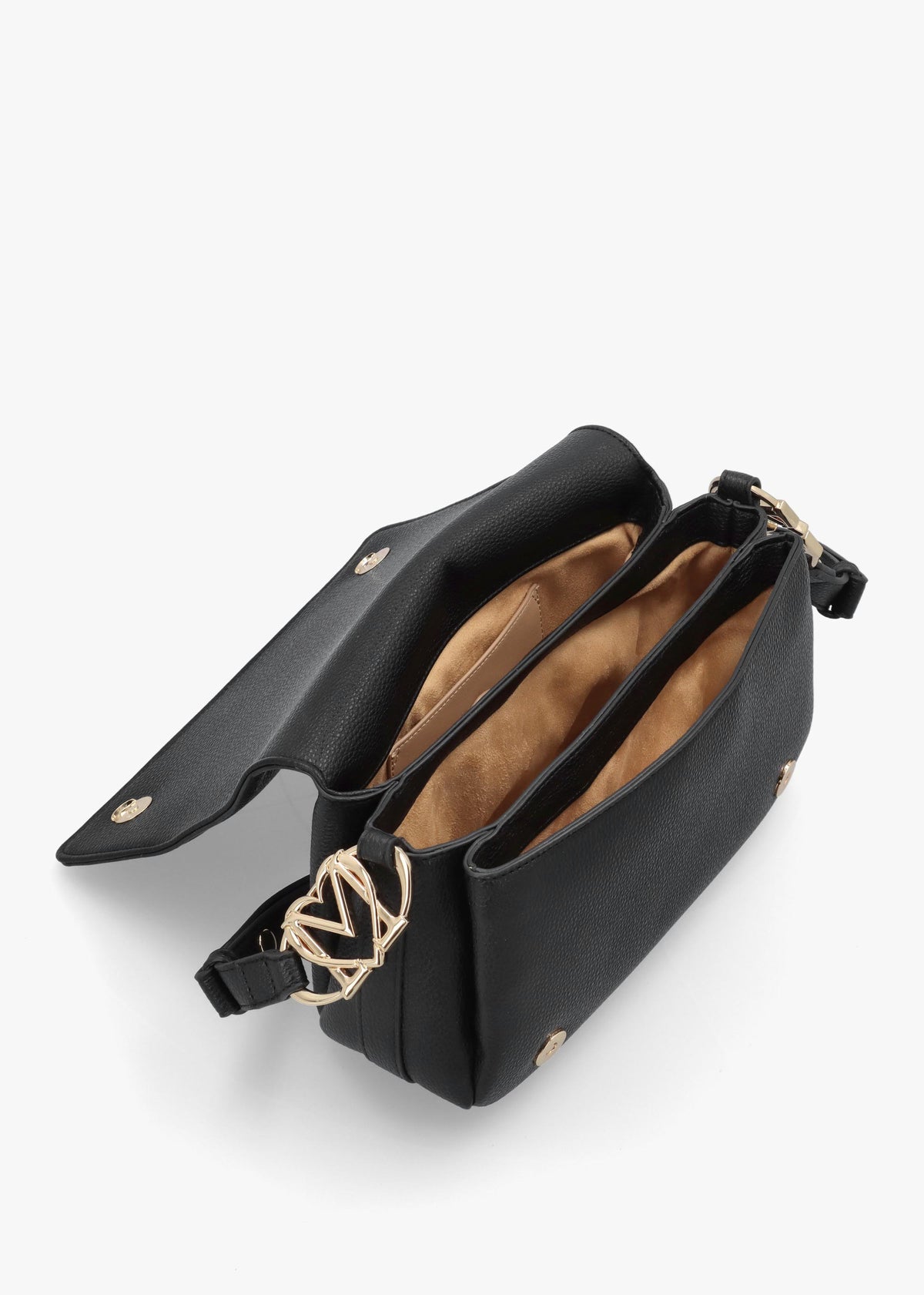 Black Flapover Shoulder Bag