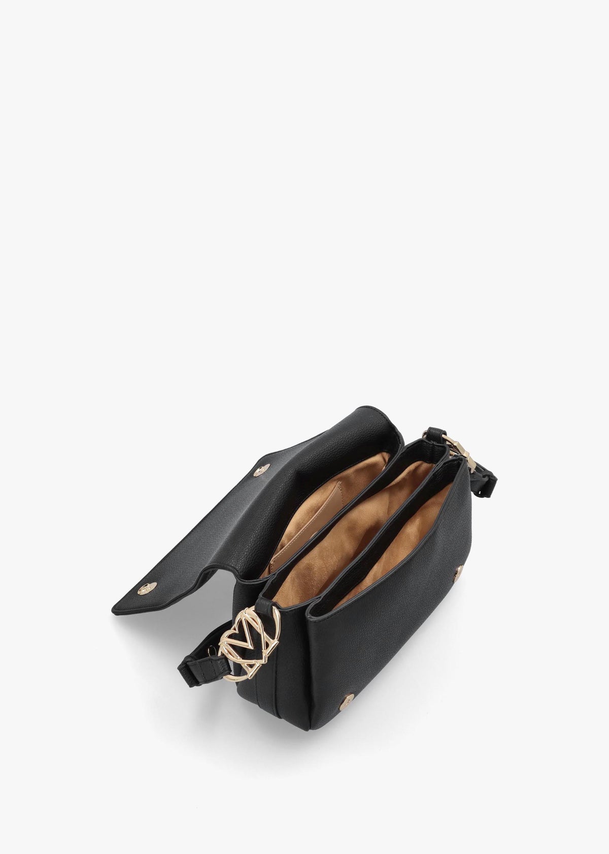 Black Flapover Shoulder Bag
