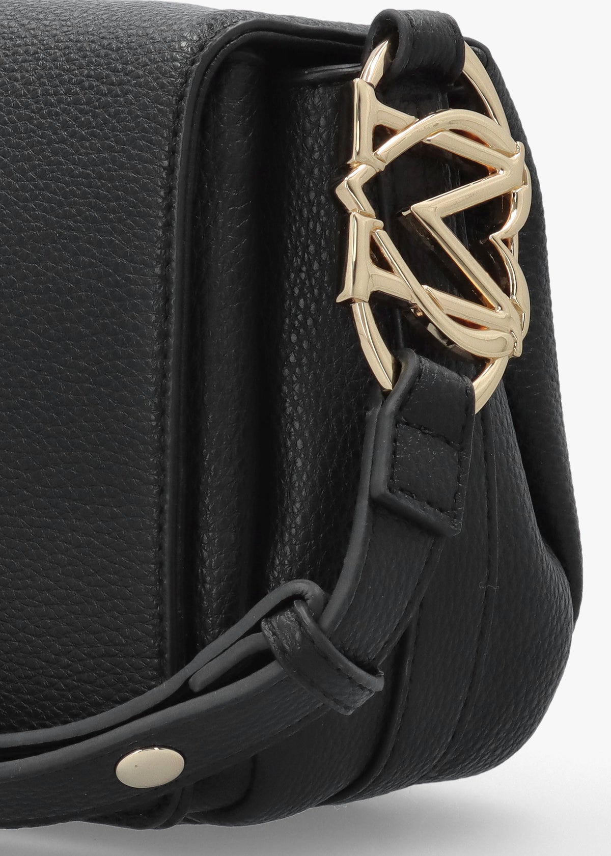 Black Flapover Shoulder Bag