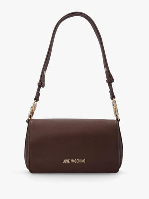 Brown Flapover Shoulder Bag