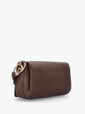 Brown Flapover Shoulder Bag