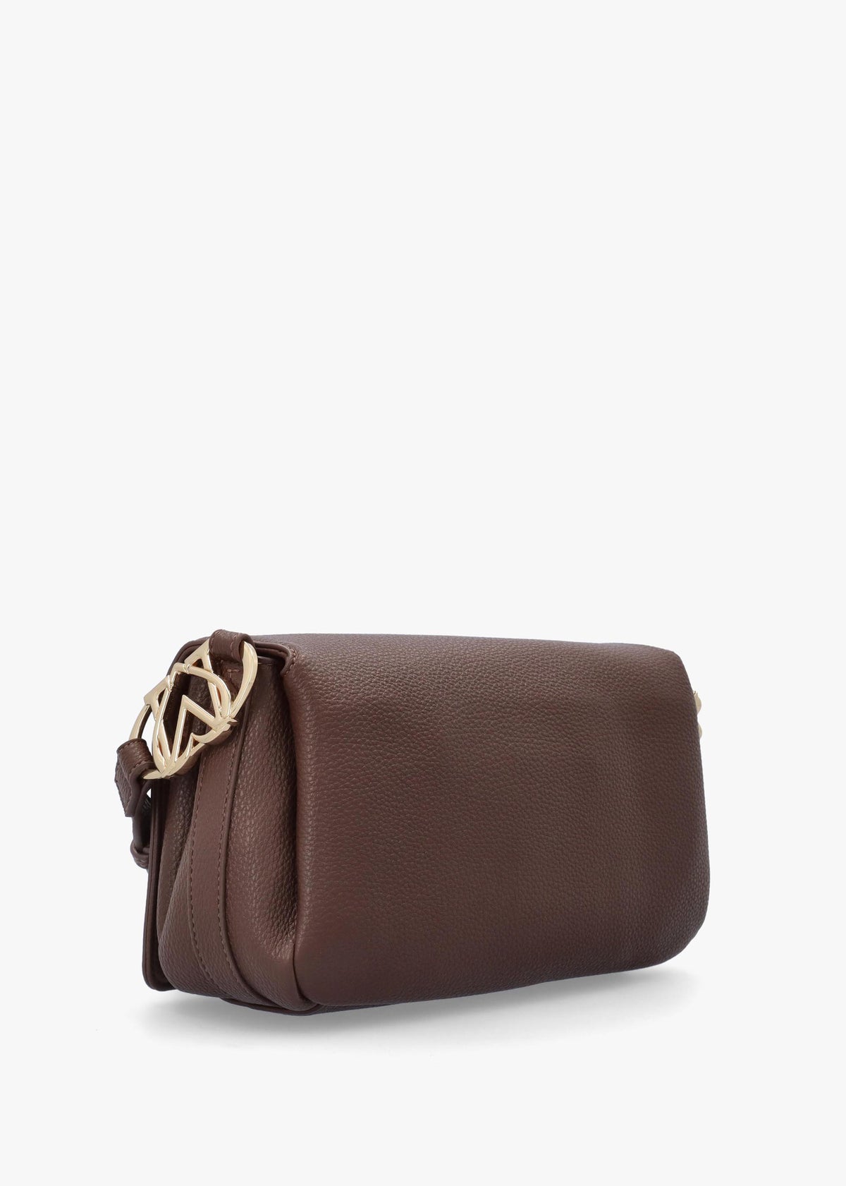Brown Flapover Shoulder Bag