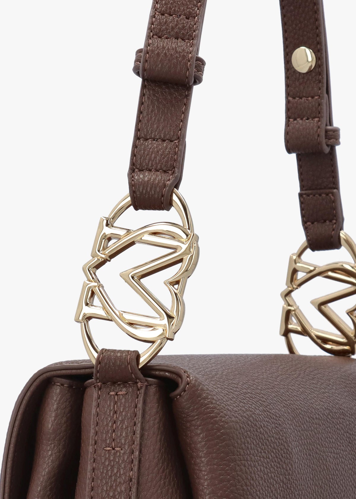 Brown Flapover Shoulder Bag
