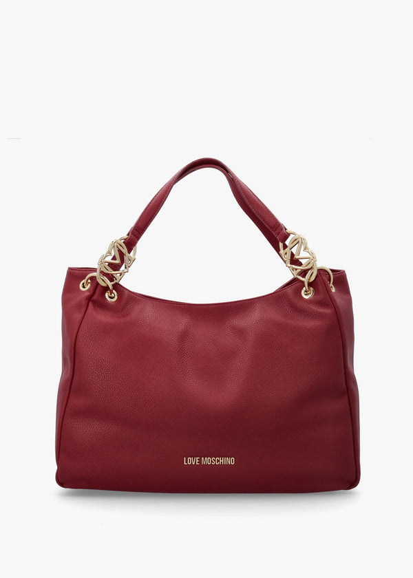 Burgundy Shoulder Shopper Bag