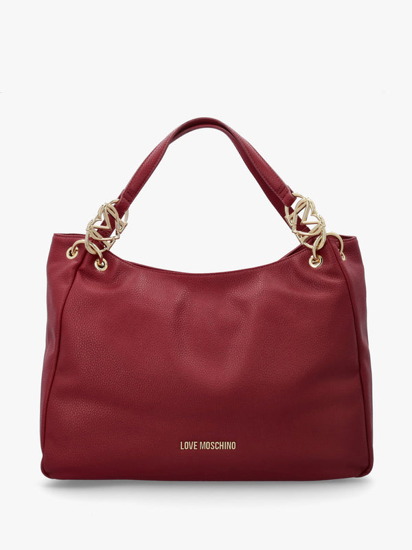 Burgundy Shoulder Shopper Bag