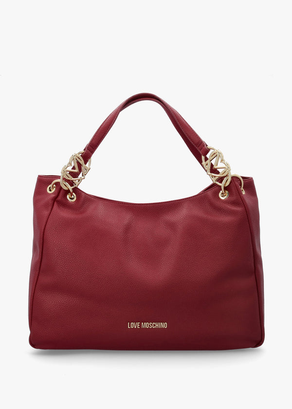 Burgundy Shoulder Shopper Bag