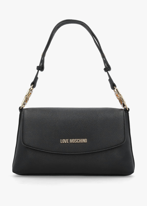 Black Pebbled Shoulder Bag