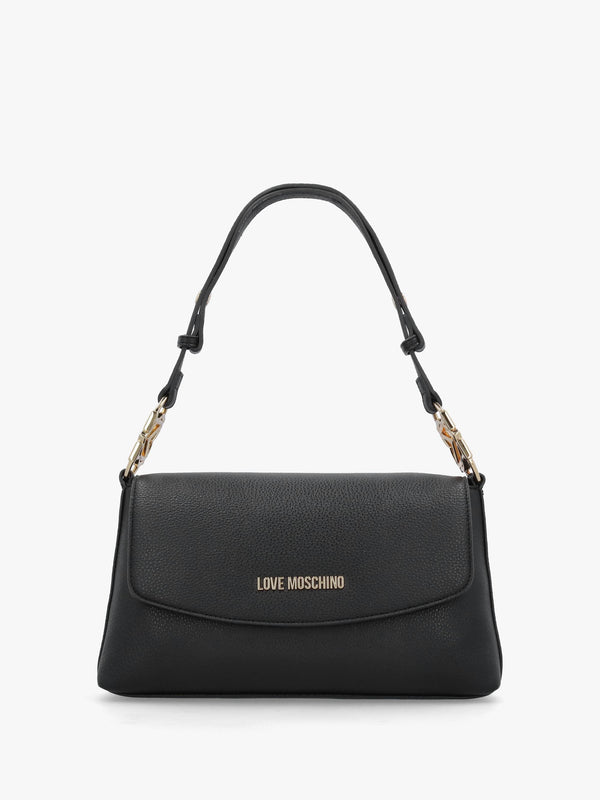 Love Moschino Black Pebbled Shoulder Bag
