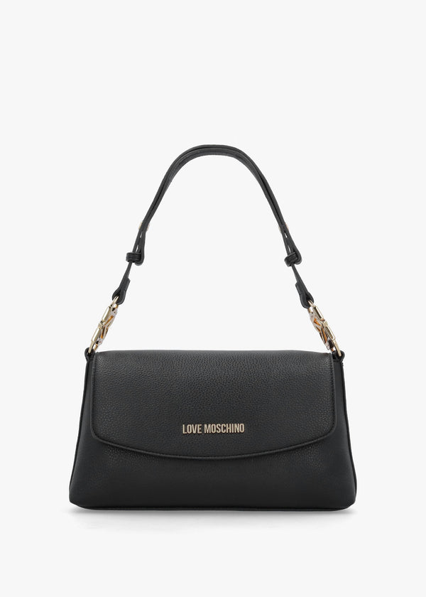 Love Moschino Black Pebbled Shoulder Bag