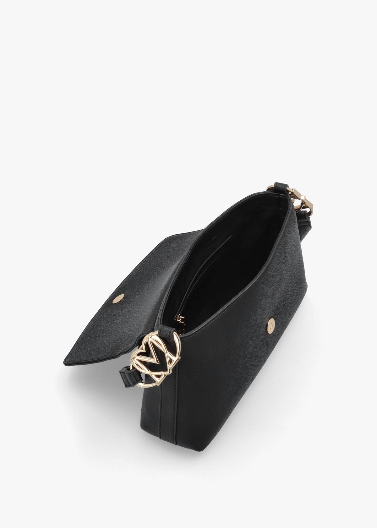 Love Moschino Black Pebbled Shoulder Bag