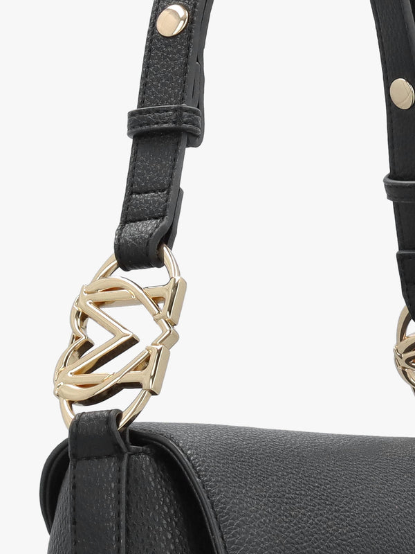Black Pebbled Shoulder Bag