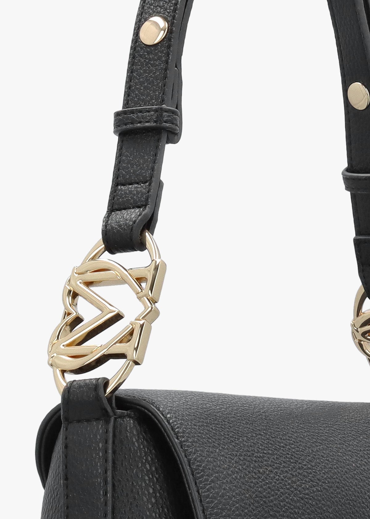 Black Pebbled Shoulder Bag