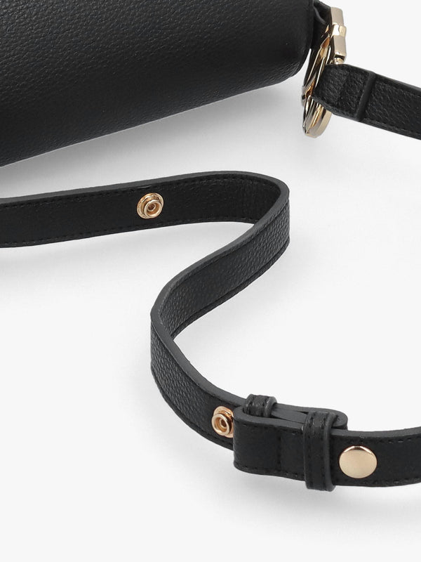 Black Pebbled Shoulder Bag