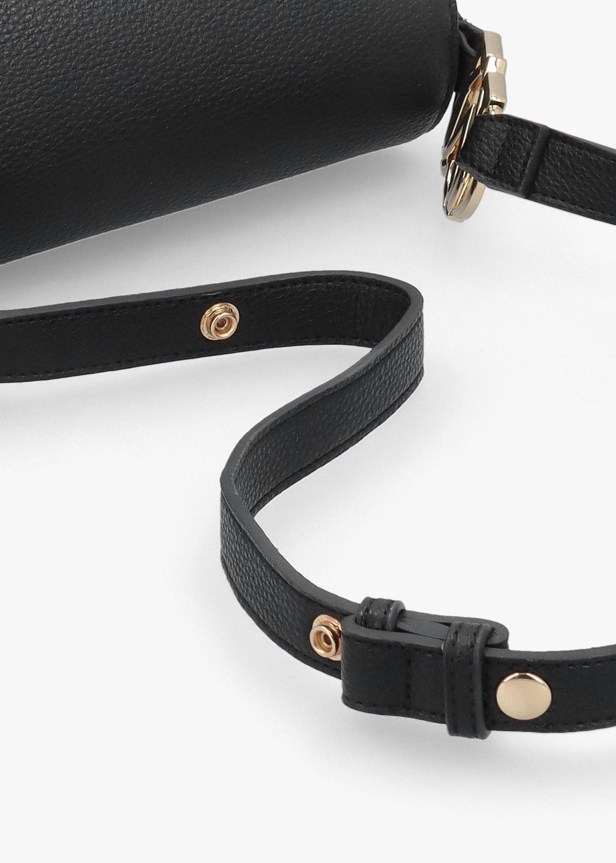 Black Pebbled Shoulder Bag