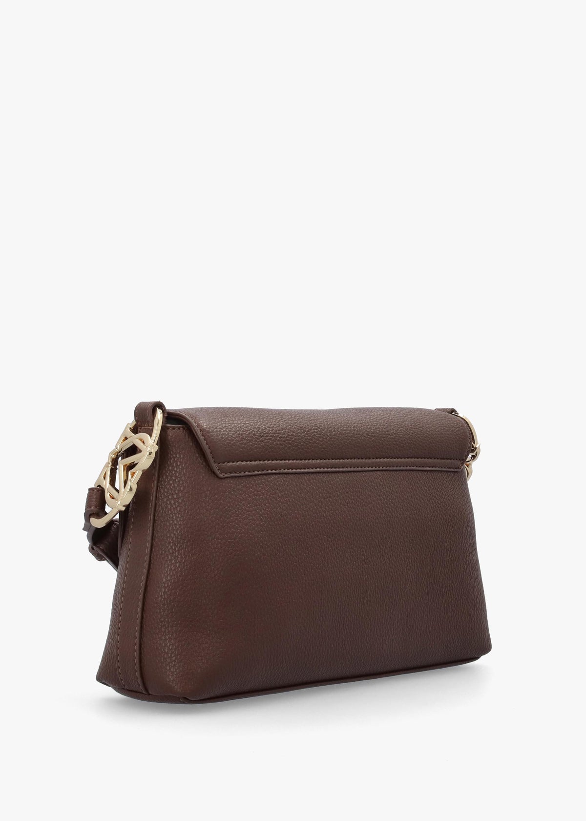 Love Moschino Brown Pebbled Shoulder Bag
