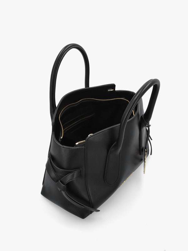 Love Moschino Black Heart Logo Charm Day Bag