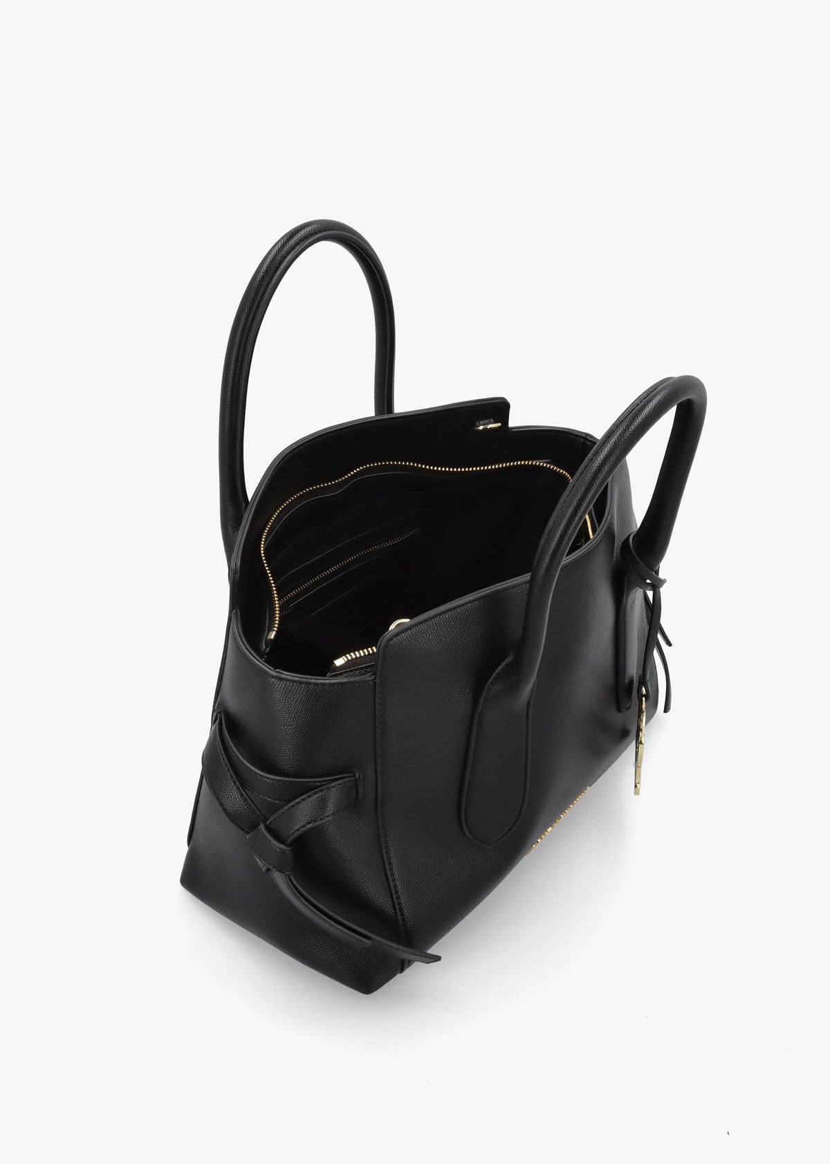 Love Moschino Black Heart Logo Charm Day Bag