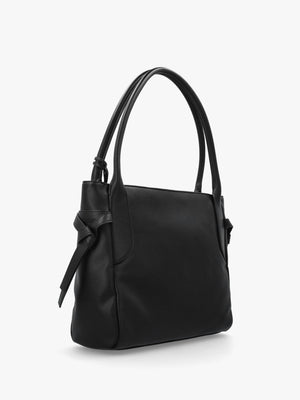 Love Moschino Black Logo Charm Shopper Bag