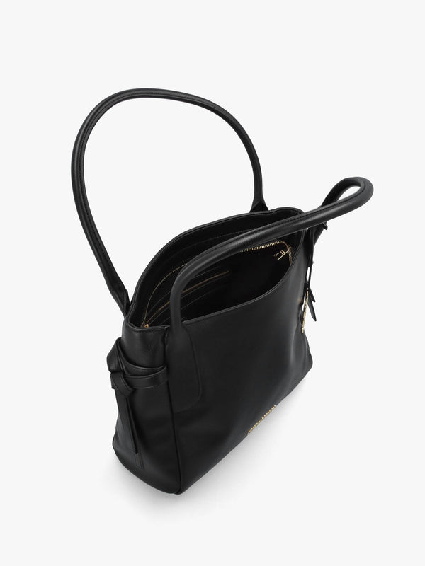 Love Moschino Black Logo Charm Shopper Bag