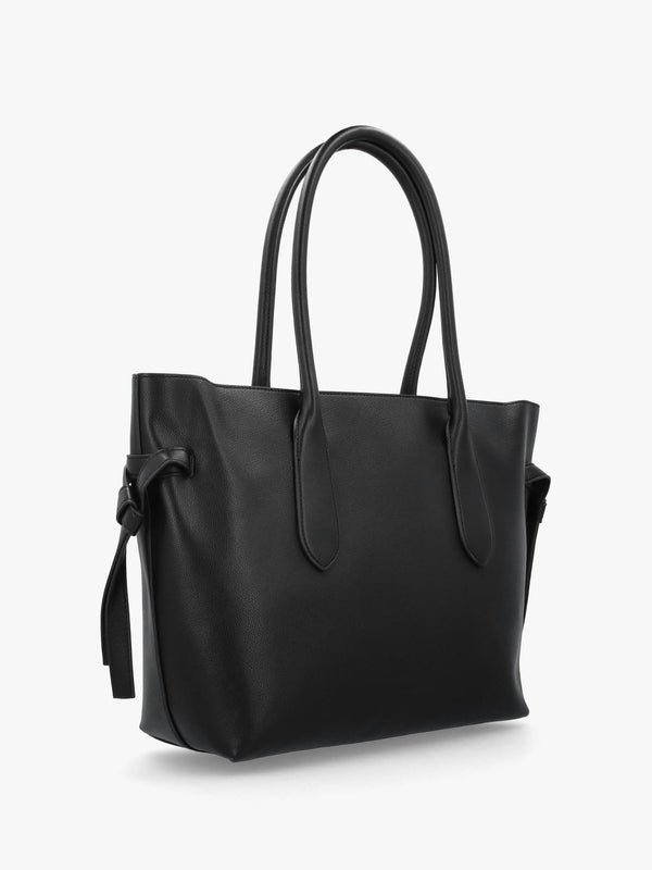 Love Moschino Black Logo Charm Tote Bag