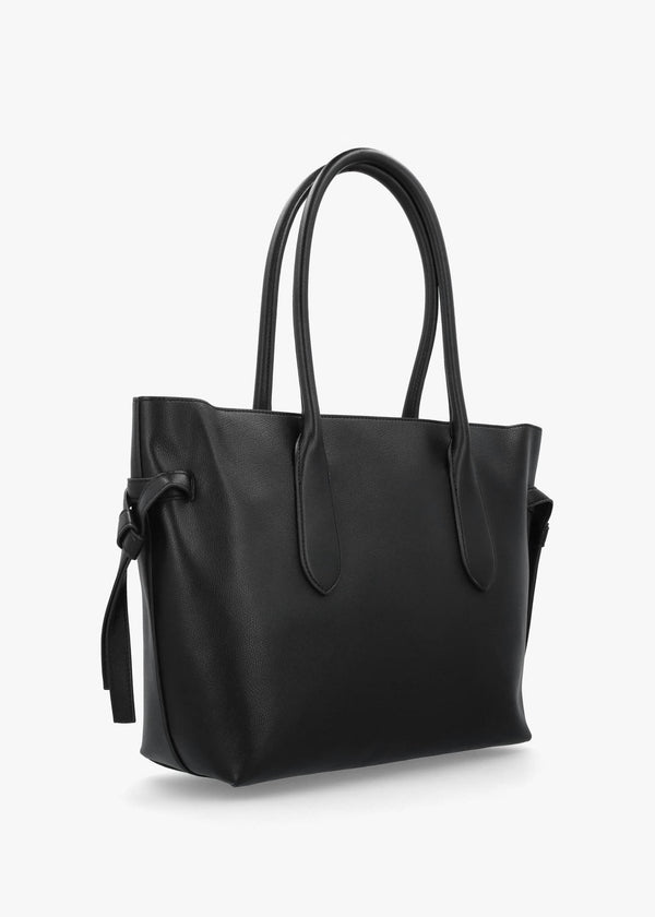 Love Moschino Black Logo Charm Tote Bag