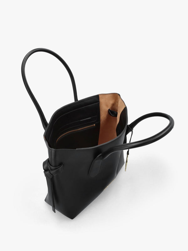 Love Moschino Black Logo Charm Tote Bag