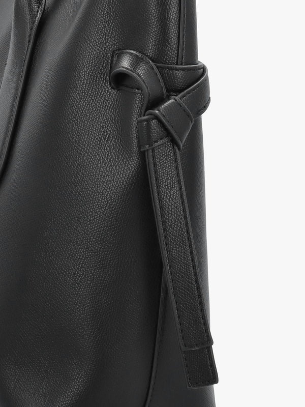 Love Moschino Black Logo Charm Tote Bag