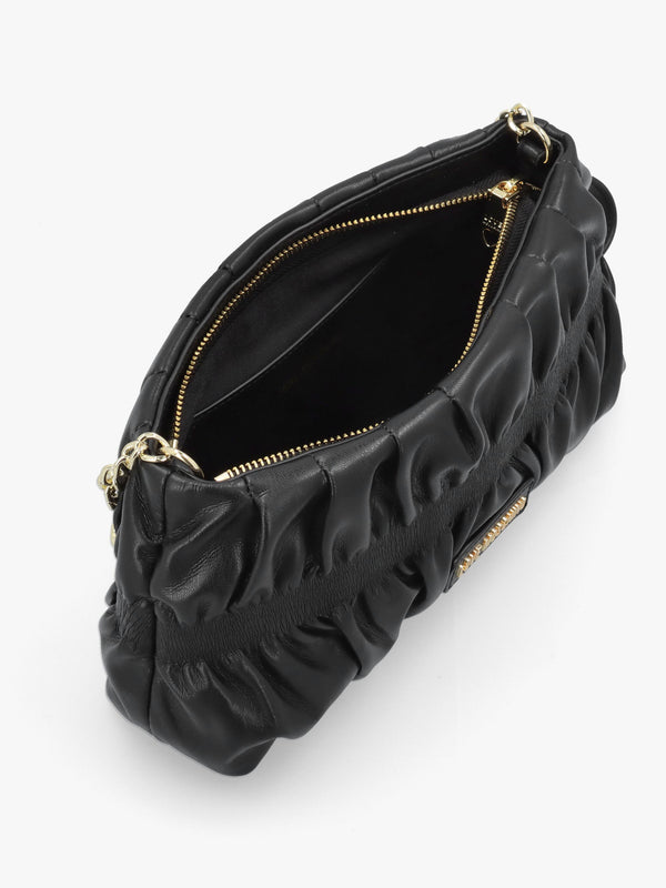 Black Cinched Shoulder Bag