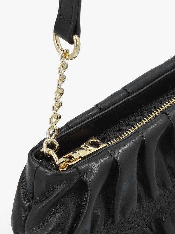 Black Cinched Shoulder Bag