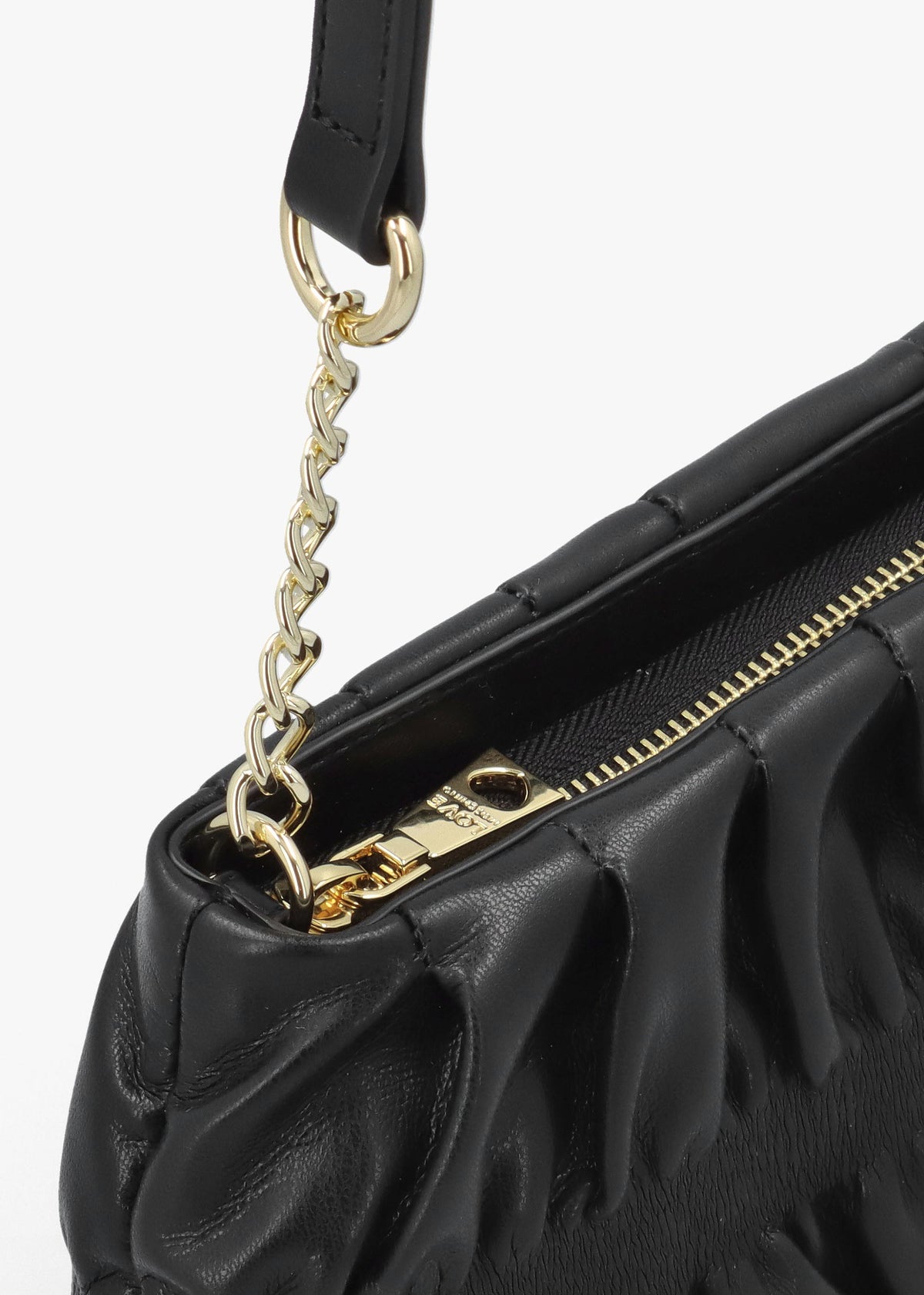 Black Cinched Shoulder Bag