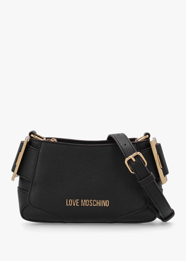 Black Buckle Shoulder Bag