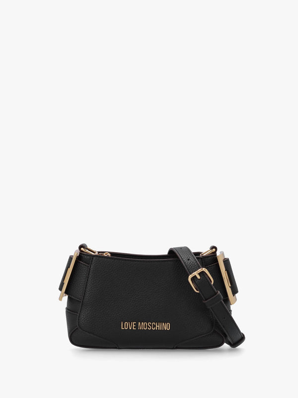Love Moschino Black Buckle Shoulder Bag