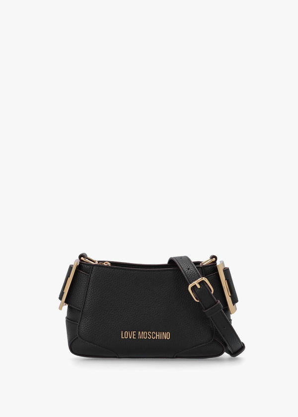 Love Moschino Black Buckle Shoulder Bag