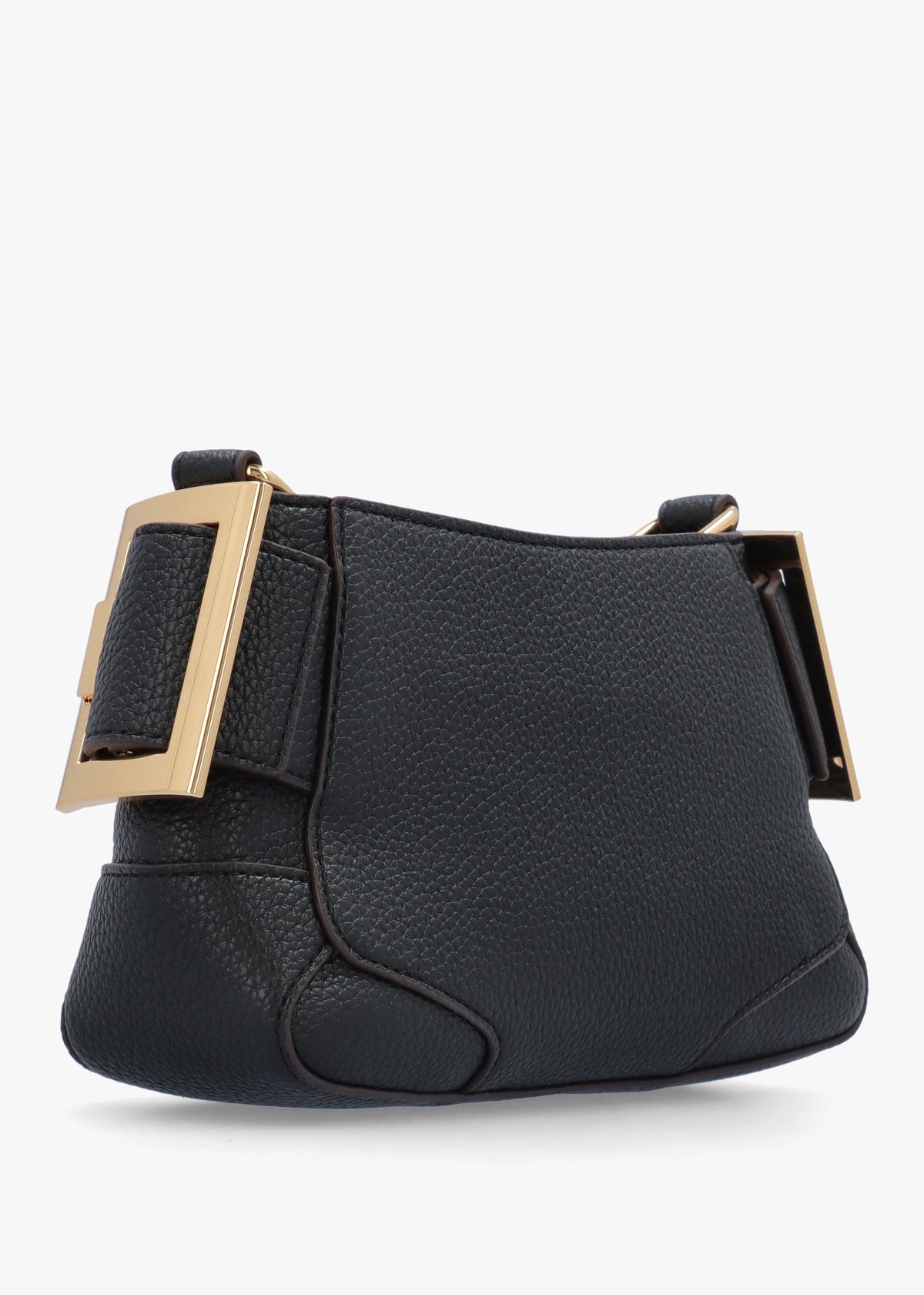 Black Buckle Shoulder Bag