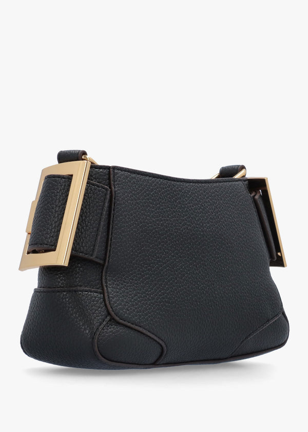 Black Buckle Shoulder Bag