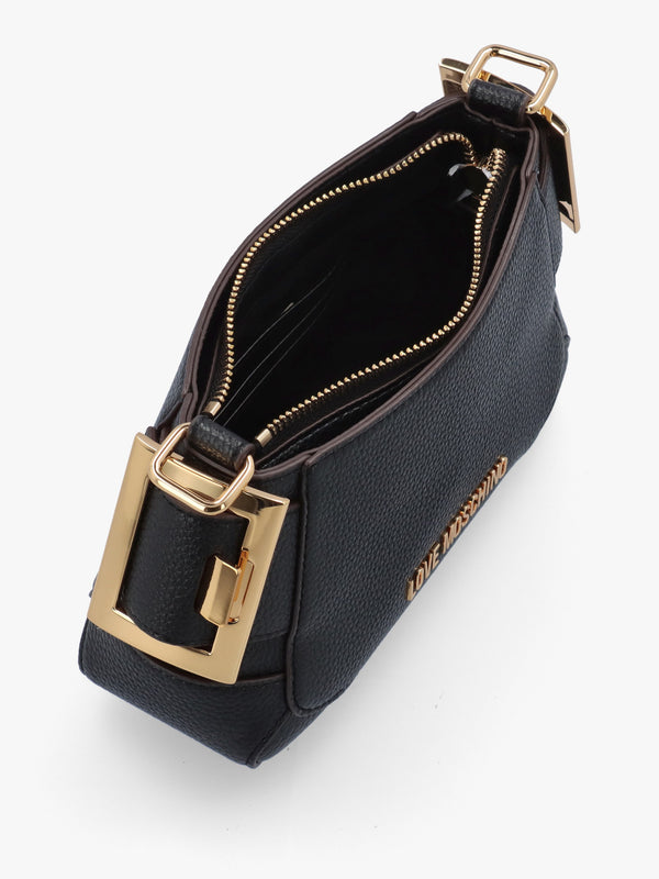 Black Buckle Shoulder Bag