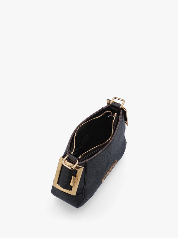 Love Moschino Black Buckle Shoulder Bag