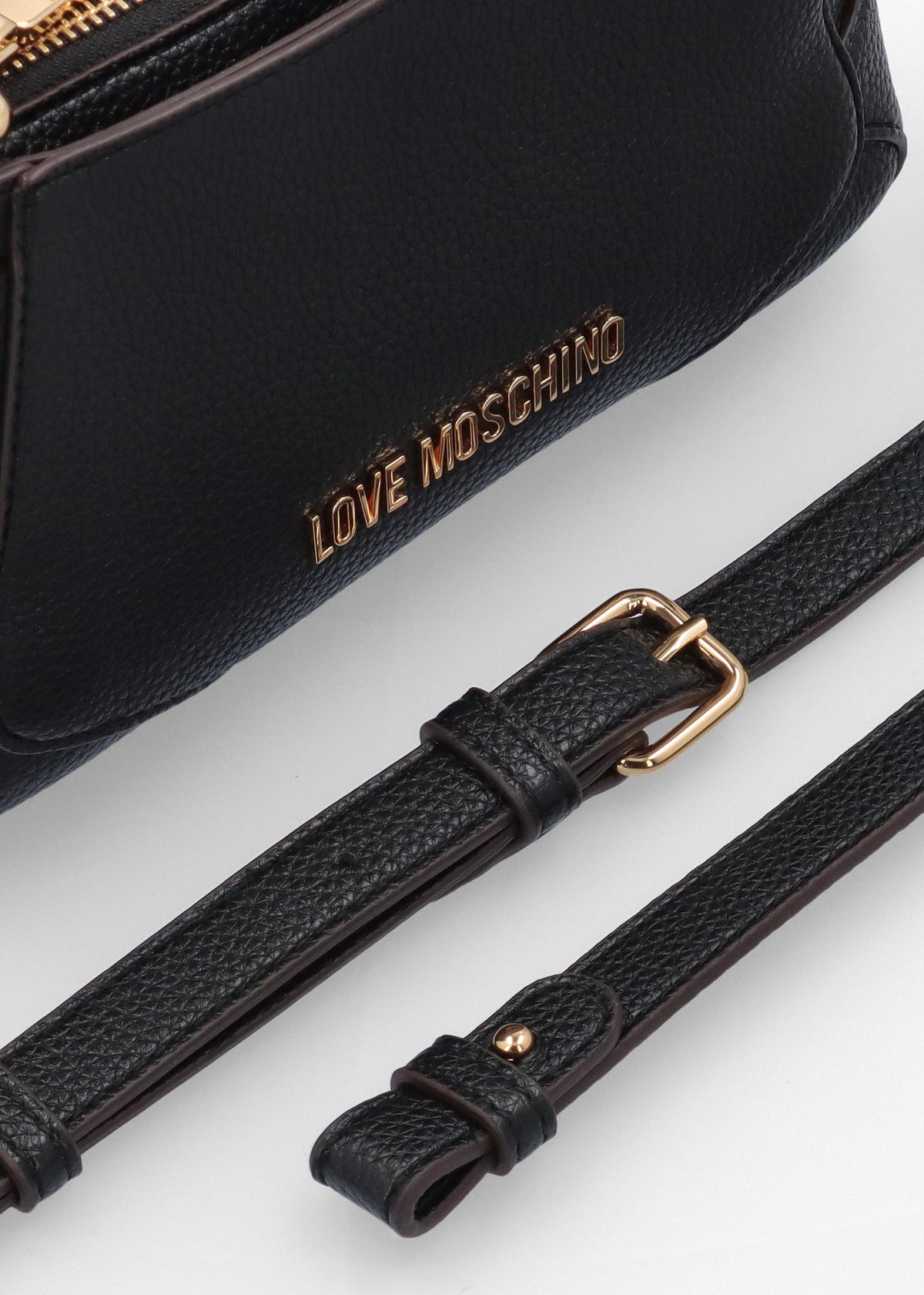 Love Moschino Black Buckle Shoulder Bag