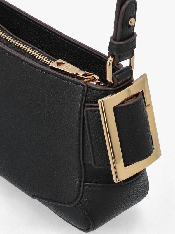 Black Buckle Shoulder Bag