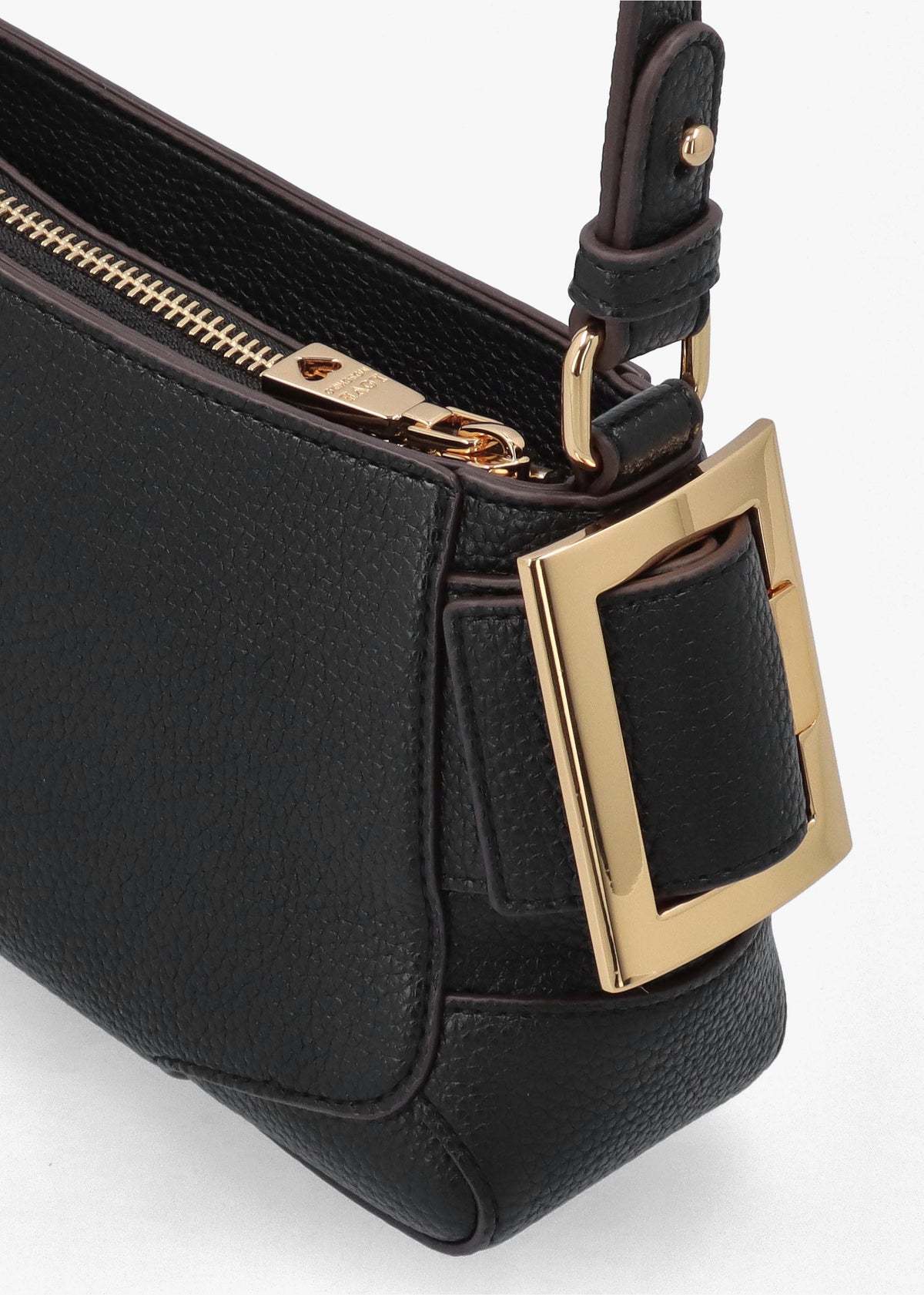 Black Buckle Shoulder Bag