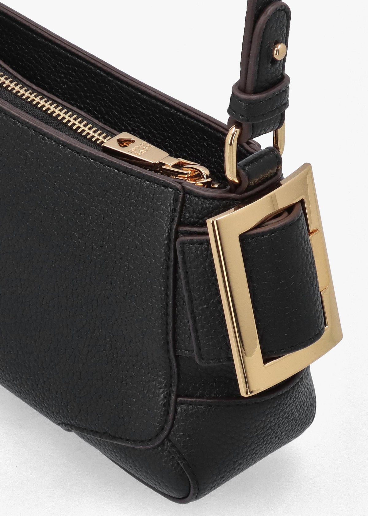 Love Moschino Black Buckle Shoulder Bag