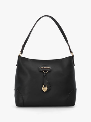 Love Moschino Black Recycled Leather Shopper Bag