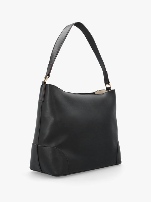 Love Moschino Black Recycled Leather Shopper Bag