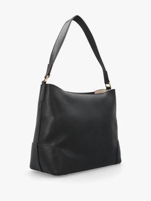 Black Recycled Leather Shopper Bag