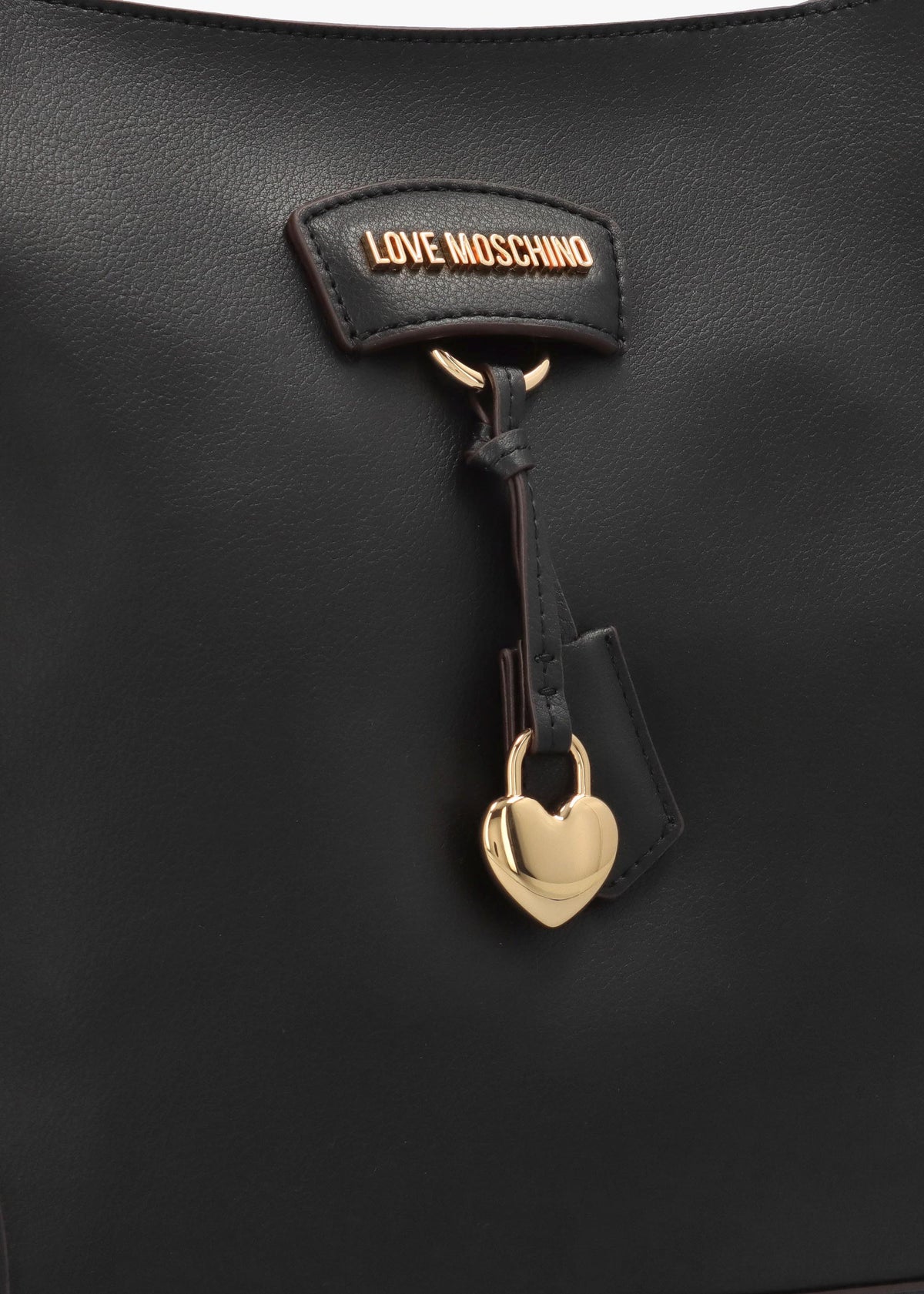 Love Moschino Black Recycled Leather Shopper Bag