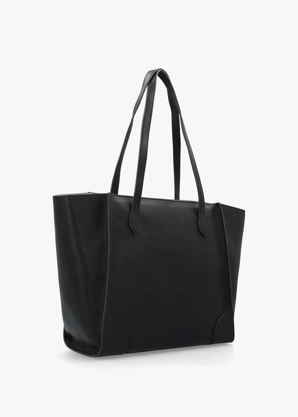 Love Moschino Black Recycled Leather Hobo Bag