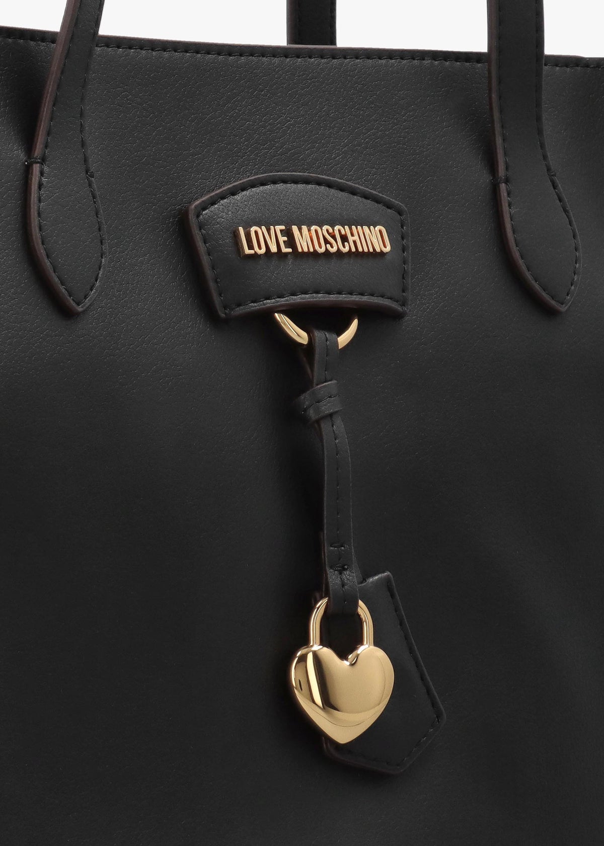 Love Moschino Black Recycled Leather Hobo Bag